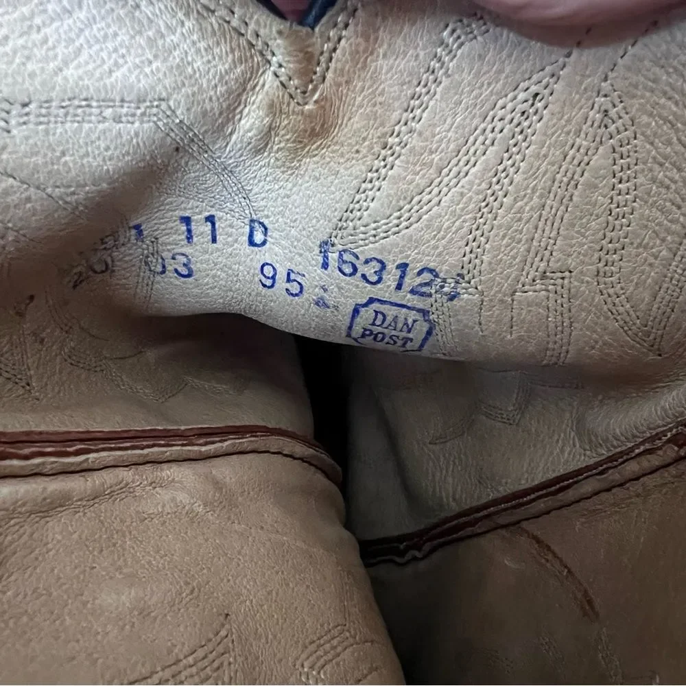 Dan Post Brown Cowbu Western leather boots